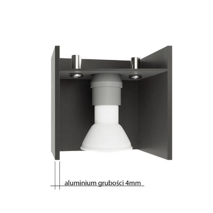 Pendelleuchte Square 1 – Schwarz & Aluminium
