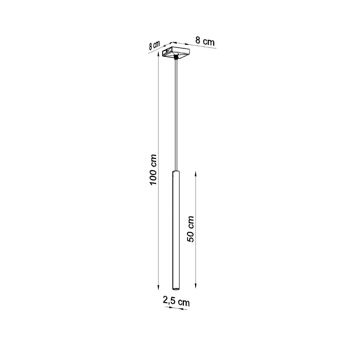 Hanglamp Matita 1 – Wit & Staal