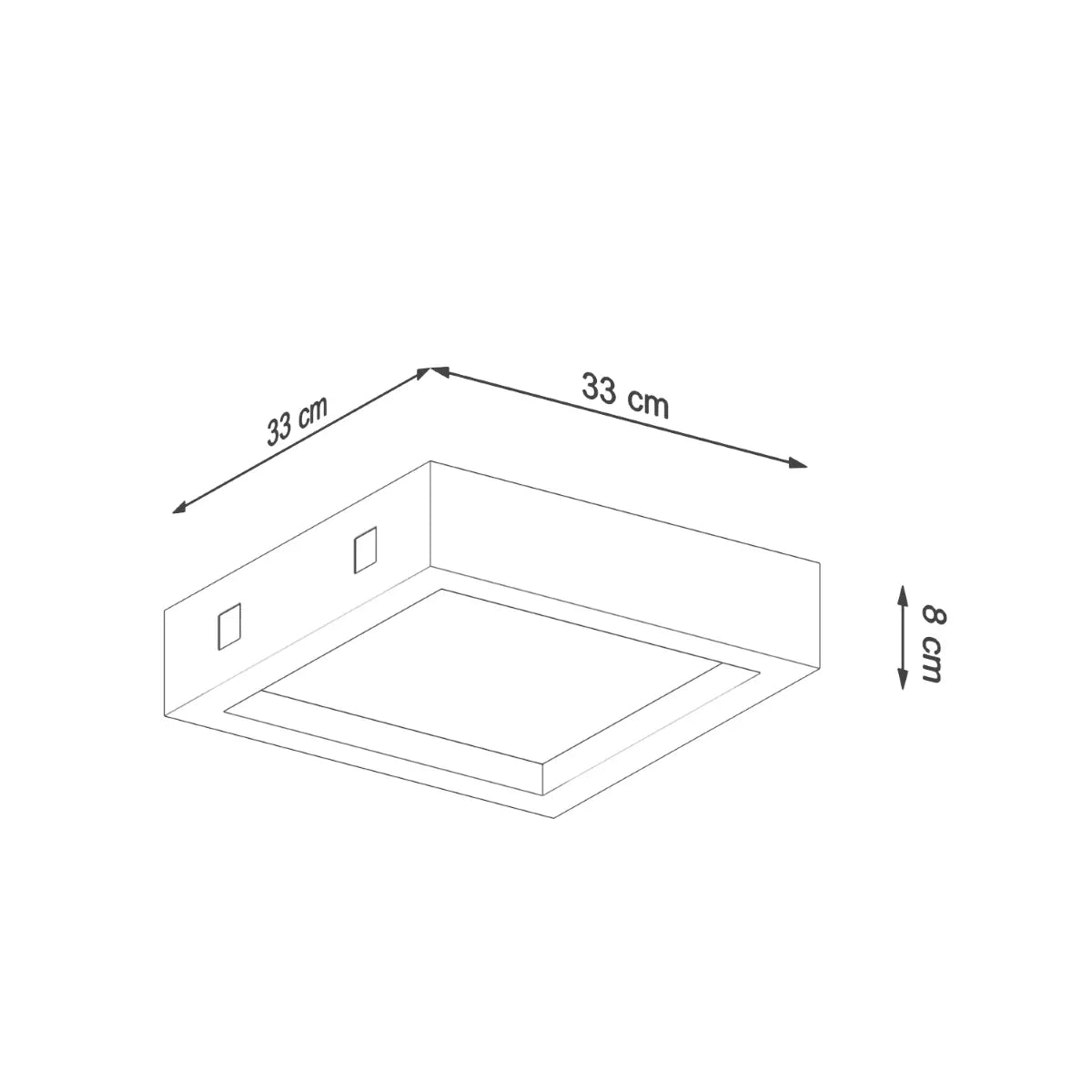 Plafondlamp Square – Grijs & Beton