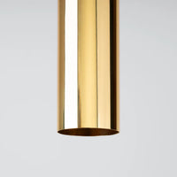 Pendelleuchte Tube 1 – Gold & Stahl