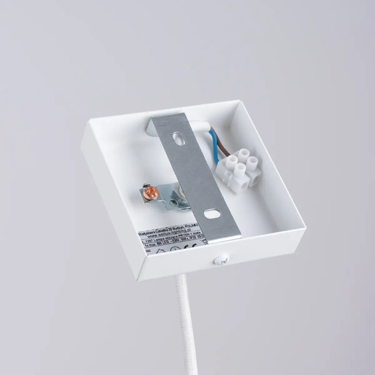 Hanglamp Prysma 1 – Wit & Staal