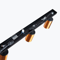 Plafondlamp Tube 4 – Zwart & Koper & Staal