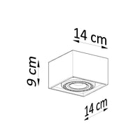 Plafondlamp Square 3 – Grijs & Beton