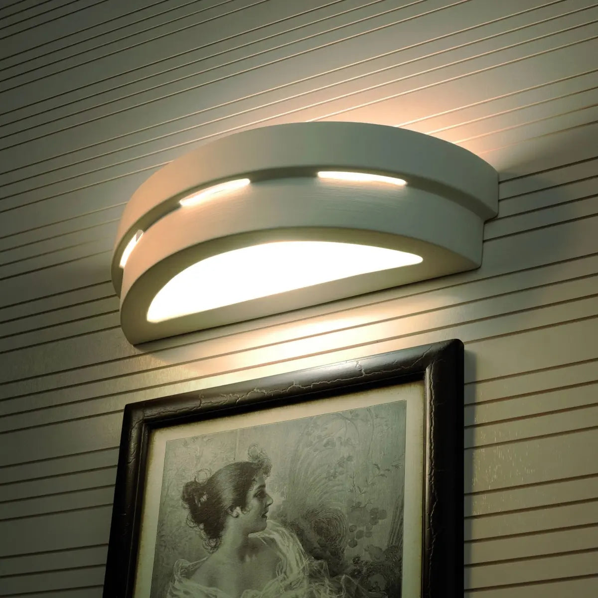 Wandlamp UFO 2 – Wit Keramiek & Glas