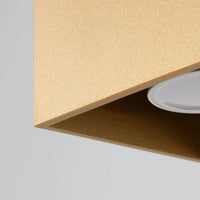 Deckenleuchte Square 1 – Gold & Aluminium