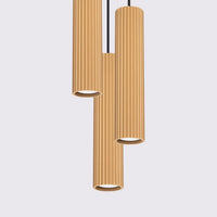 Hanglamp Japandi 3P – Goud Aluminium