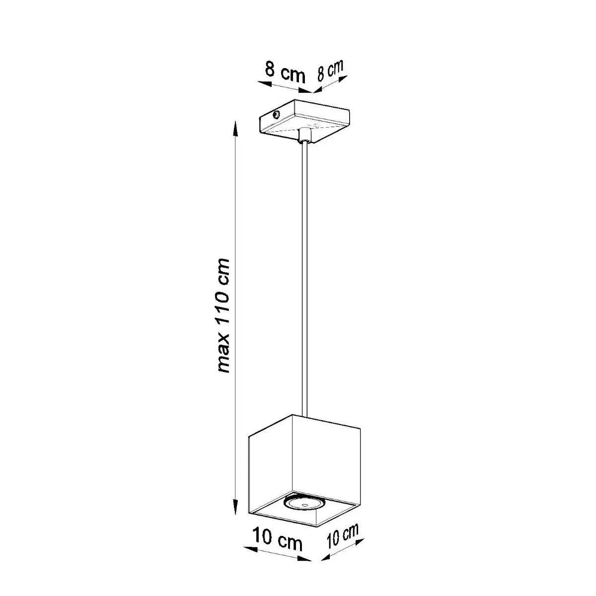 Hanglamp Square 1 – Wit Aluminium