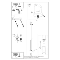 Hanglamp Matita Glass 1 – Zwart & Glas