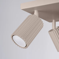 Plafondlamp Japandi 4S – Taupe & Aluminium