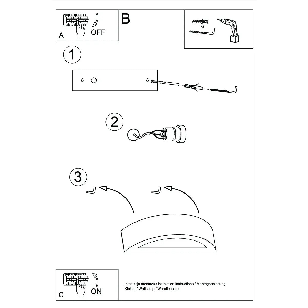 Wandleuchte UFO 1 Medium – Weiß & Keramik
