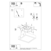 Plafondlamp Square – Grijs & Beton