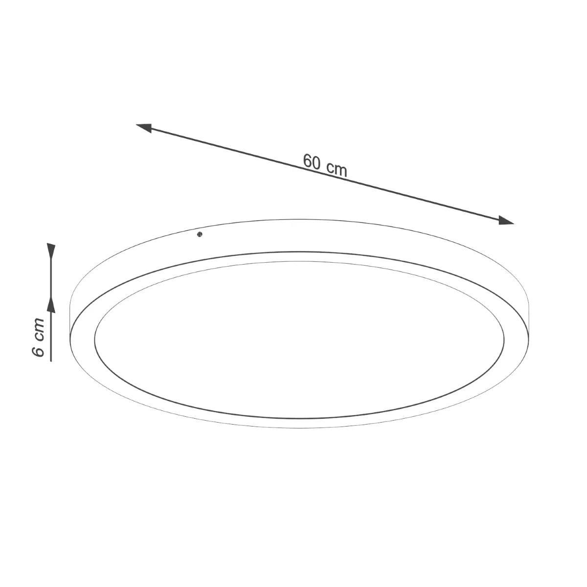 Plafondlamp Ufo Thin 60 – Zwart & Aluminium