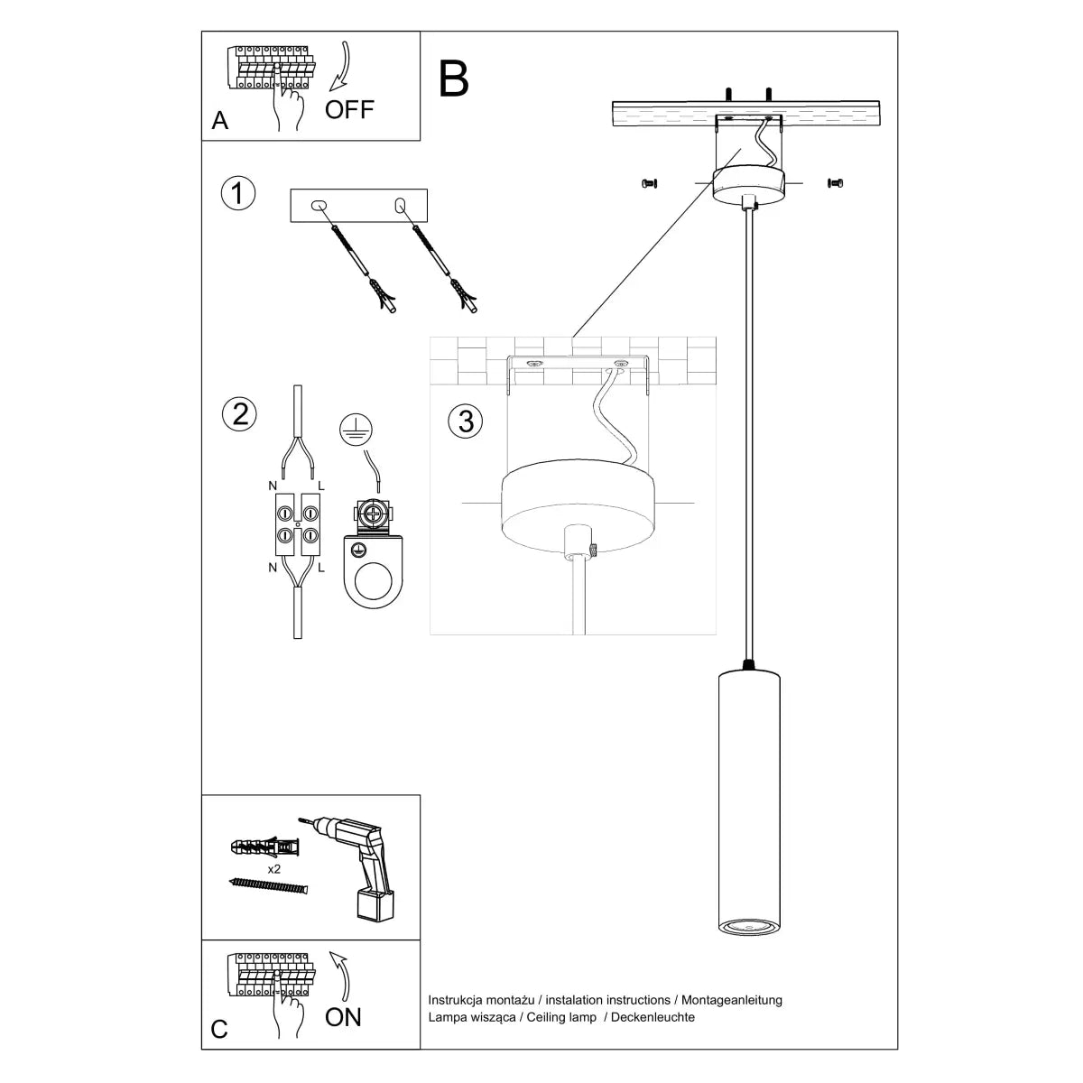 Hanglamp Tube – Wit & Keramiek