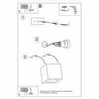 Wandlamp Square 1 – Zwart & Keramiek & Glas