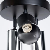 Plafondlamp Tube 3R – Zwart & Chroom & Staal