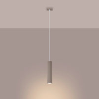 Hanglamp Japandi 1 – Taupe & Aluminium