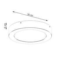 Deckenleuchte Ufo Thin 30 – Weiß & Aluminium