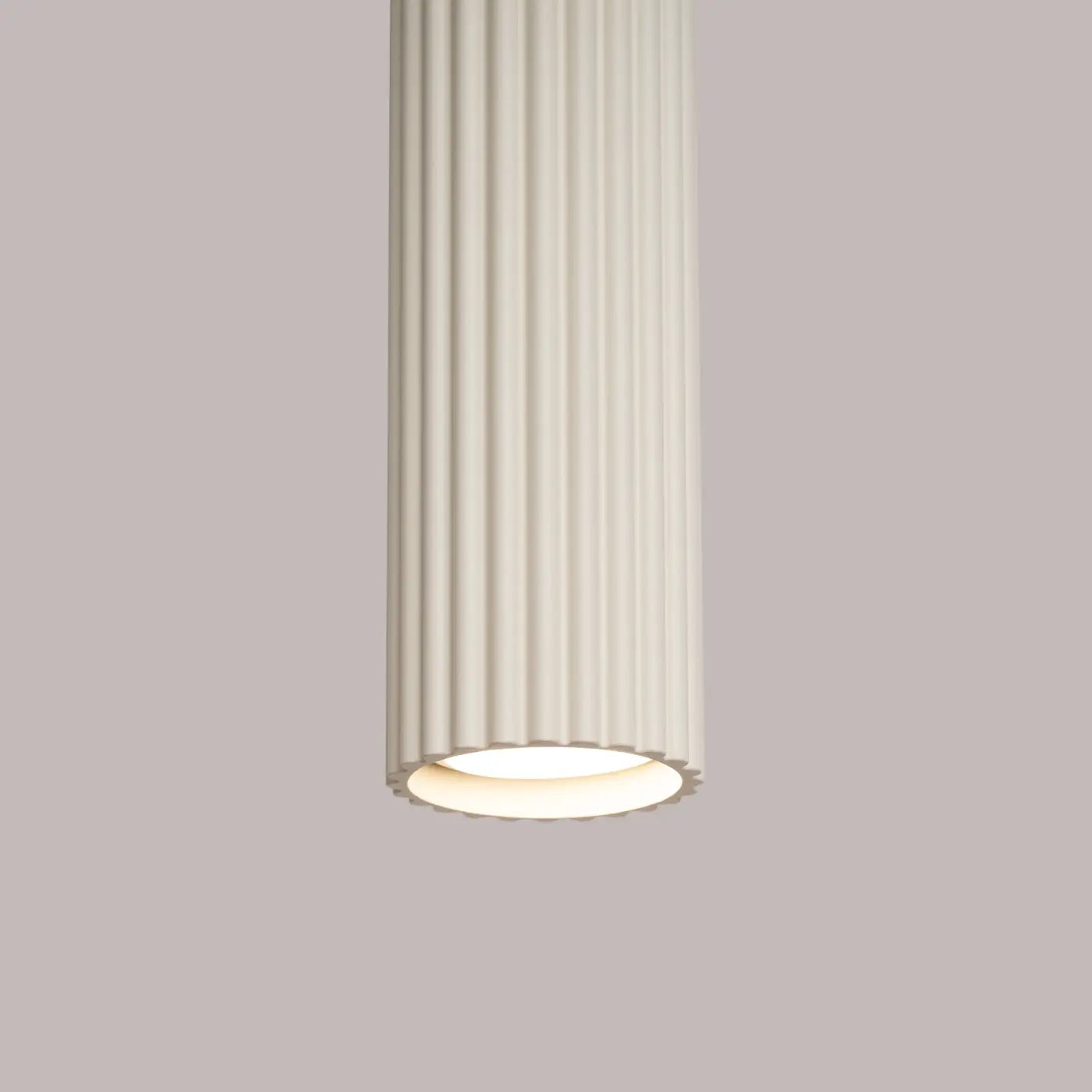 Pendelleuchte Japandi 1 – Beige & Aluminium