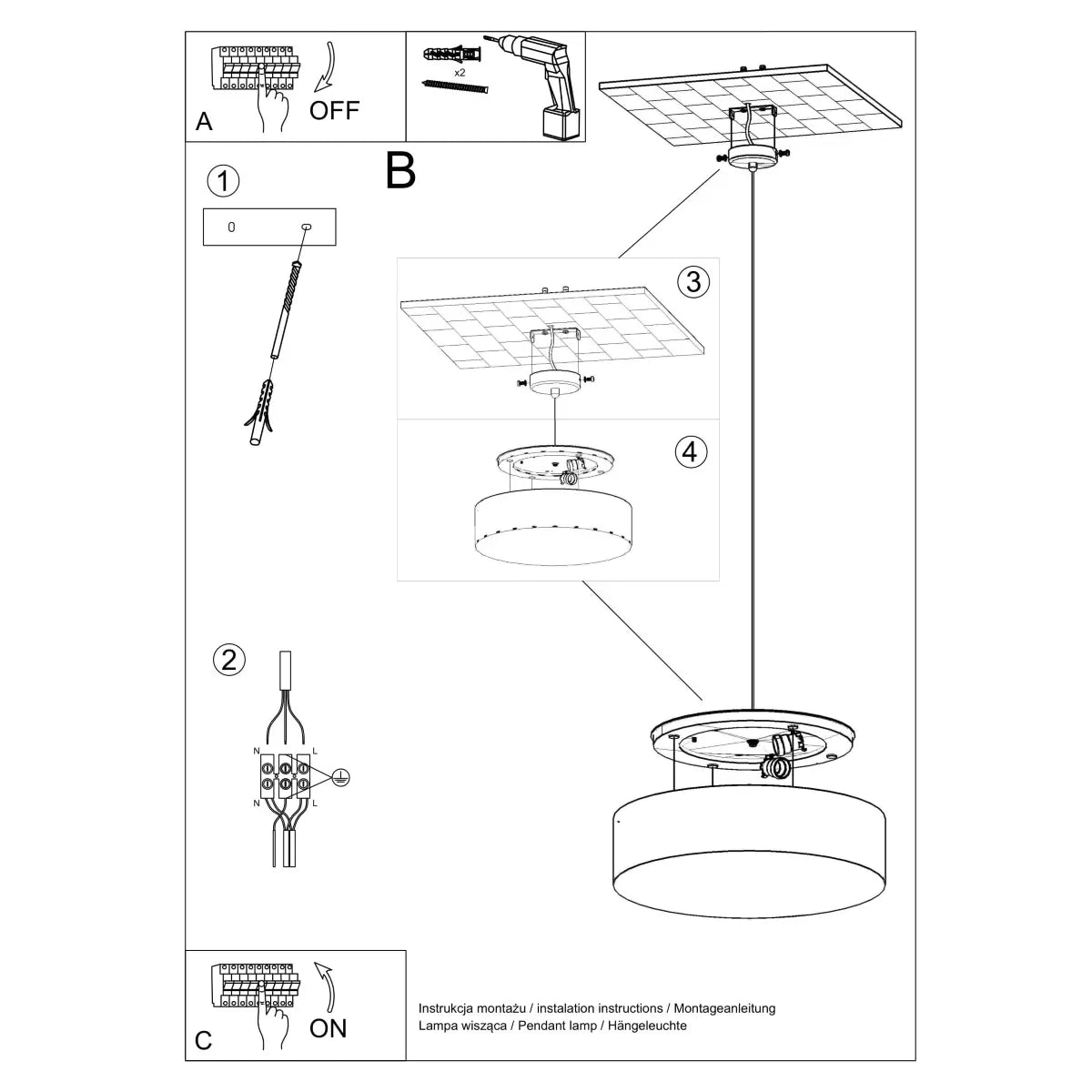 Hanglamp UFO 45 – Zwart PVC