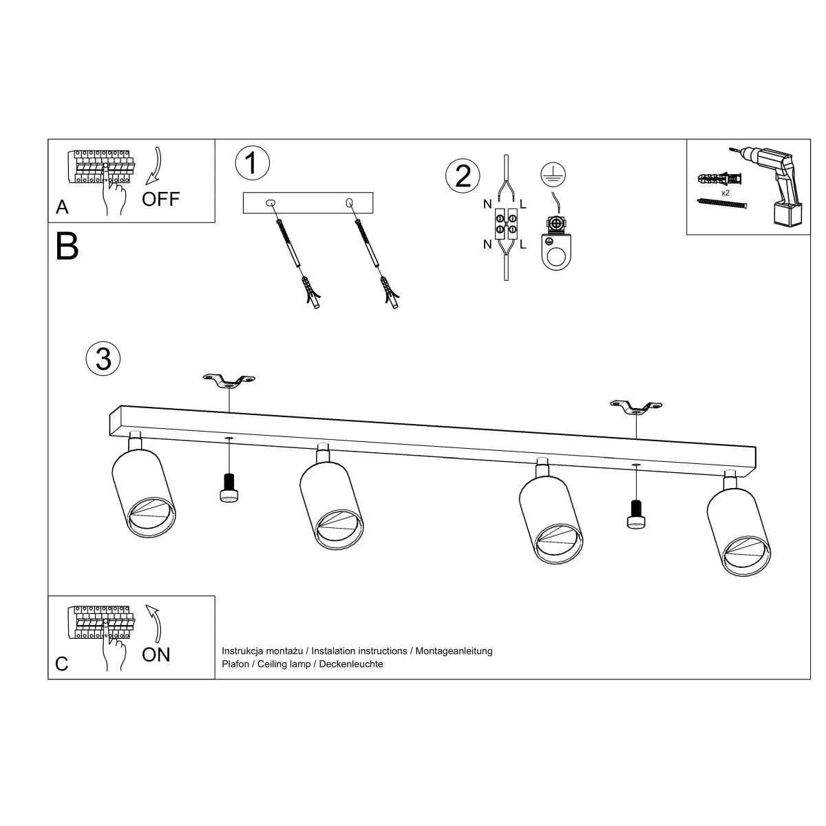 Deckenleuchte Rondo 4 – Naturholz & Holz