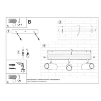 Plafondlamp Rondo Spot 3 – Wit & Staal