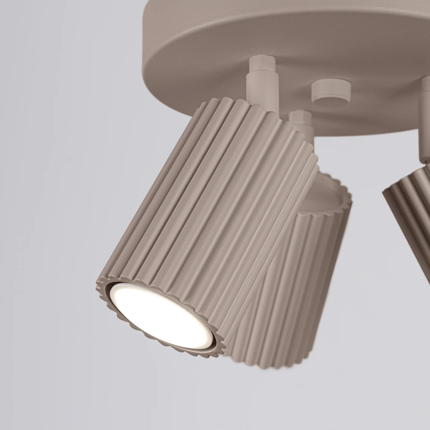 Plafondlamp Japandi 3P – Taupe & Aluminium