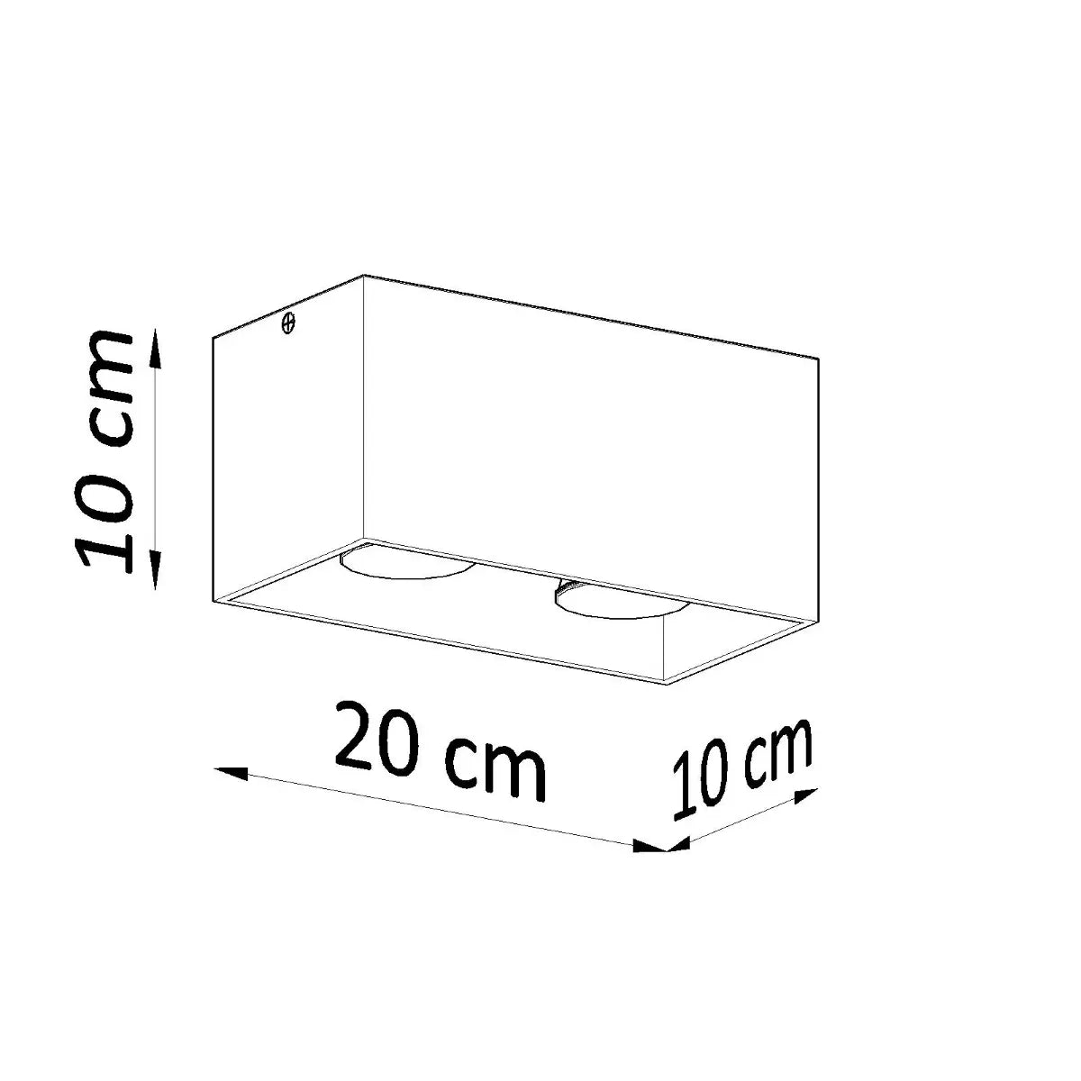 Plafondlamp Square Box – Grijs & Aluminium