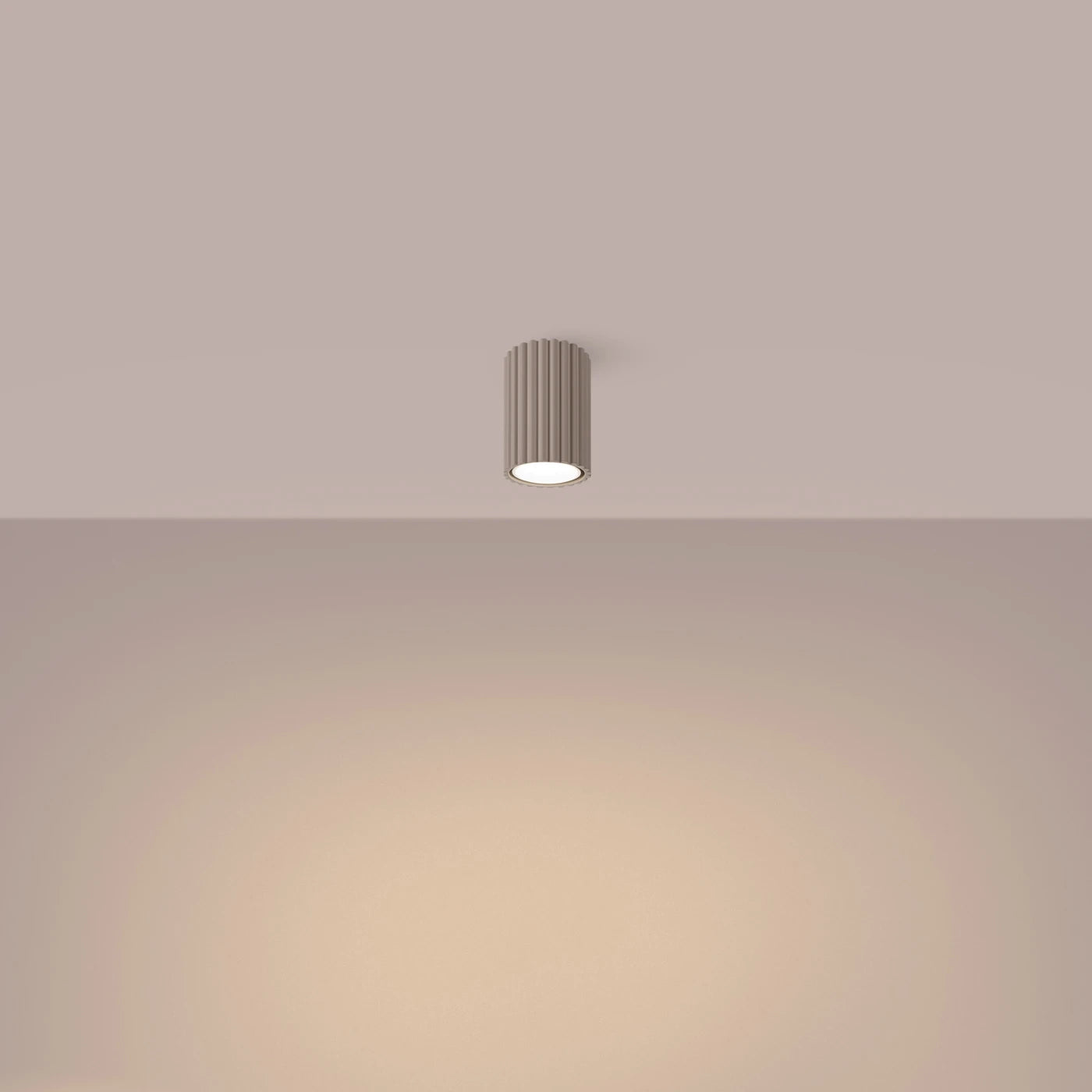 Deckenstrahler Japandi 10 – Taupe & Aluminium