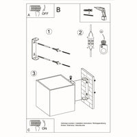 Wandlamp Square 1 – Grijs Beton