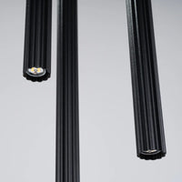 Pendelleuchte Candle 3P – Schwarz & Stahl