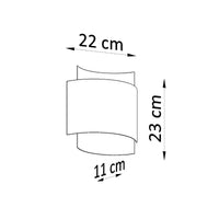 Wandleuchte Lux – Weiß & Stahl