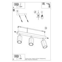 Deckenleuchte Hexagon 3 – Eiche & Holz