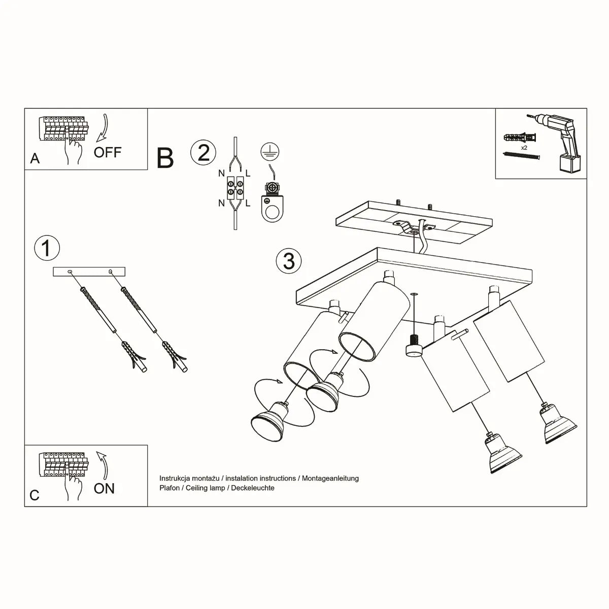Spots Rondo 4S – Chroom & Staal