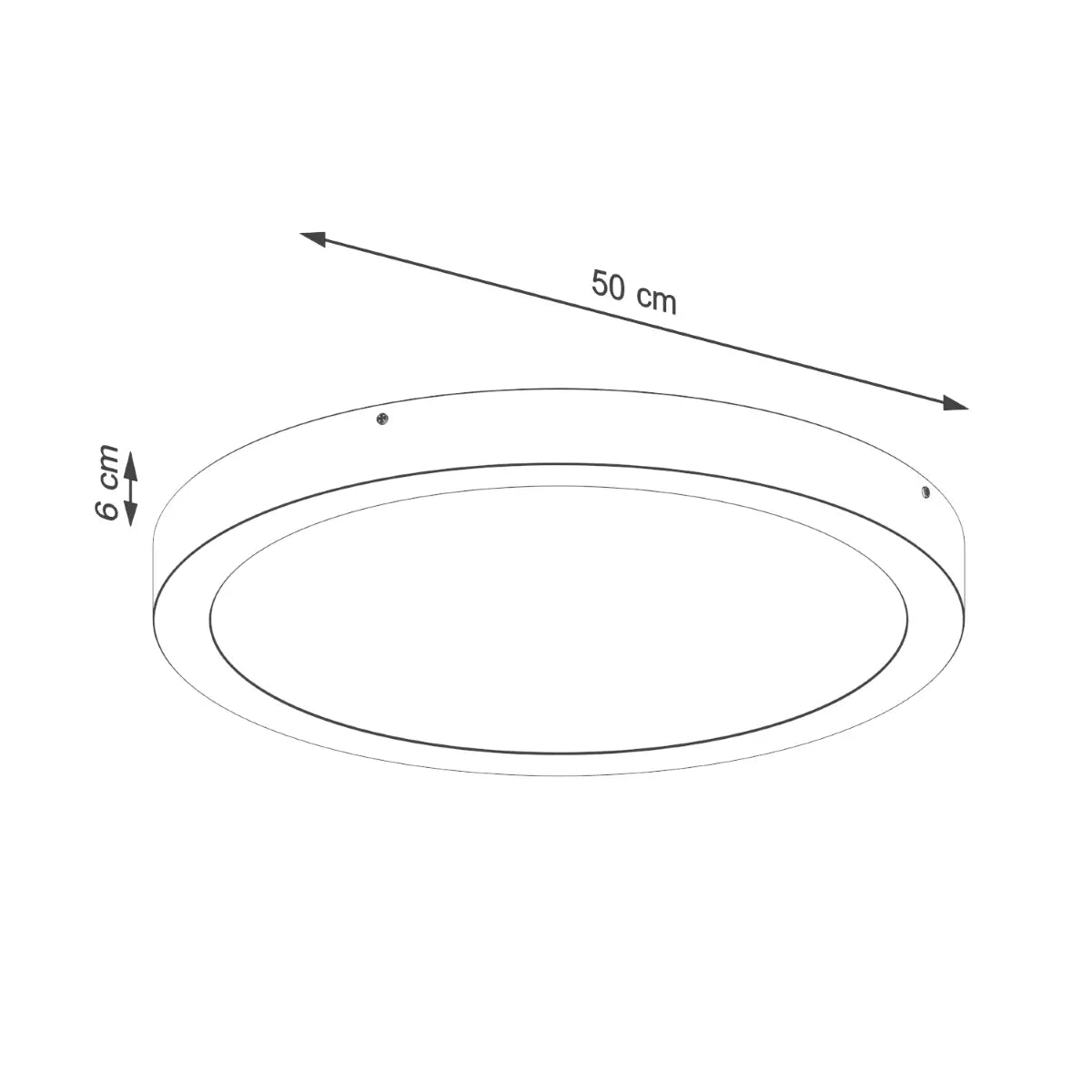 Plafondlamp Ufo Thin 50 – Wit & Aluminium