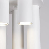 Deckenleuchte Tube 5R – Weiß & Stahl