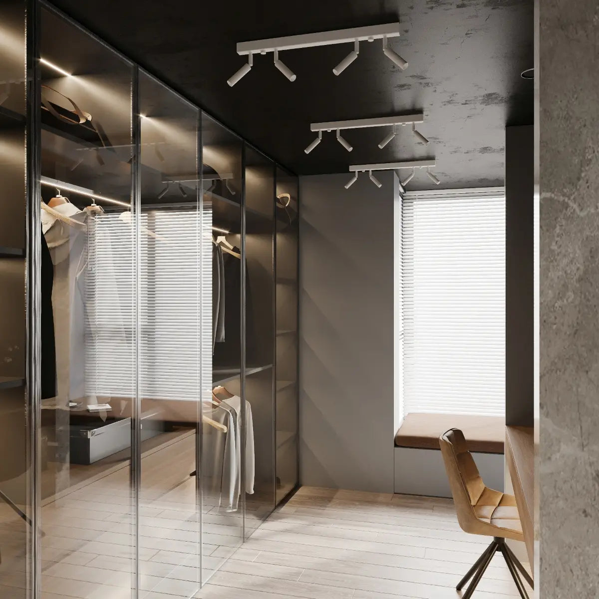 Deckenleuchte Luxtec 4 – Weiß & Stahl