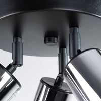 Deckenleuchte Tube 3R – Schwarz & Chrom & Stahl