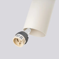 Pendelleuchte Tube 1 – Beige & Stahl