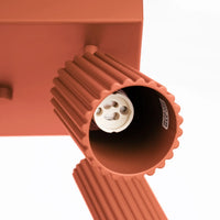 Deckenleuchte Japandi 4S – Oxidrot & Aluminium