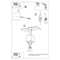 Plafondlamp Anthra Square – Antraciet & Aluminium