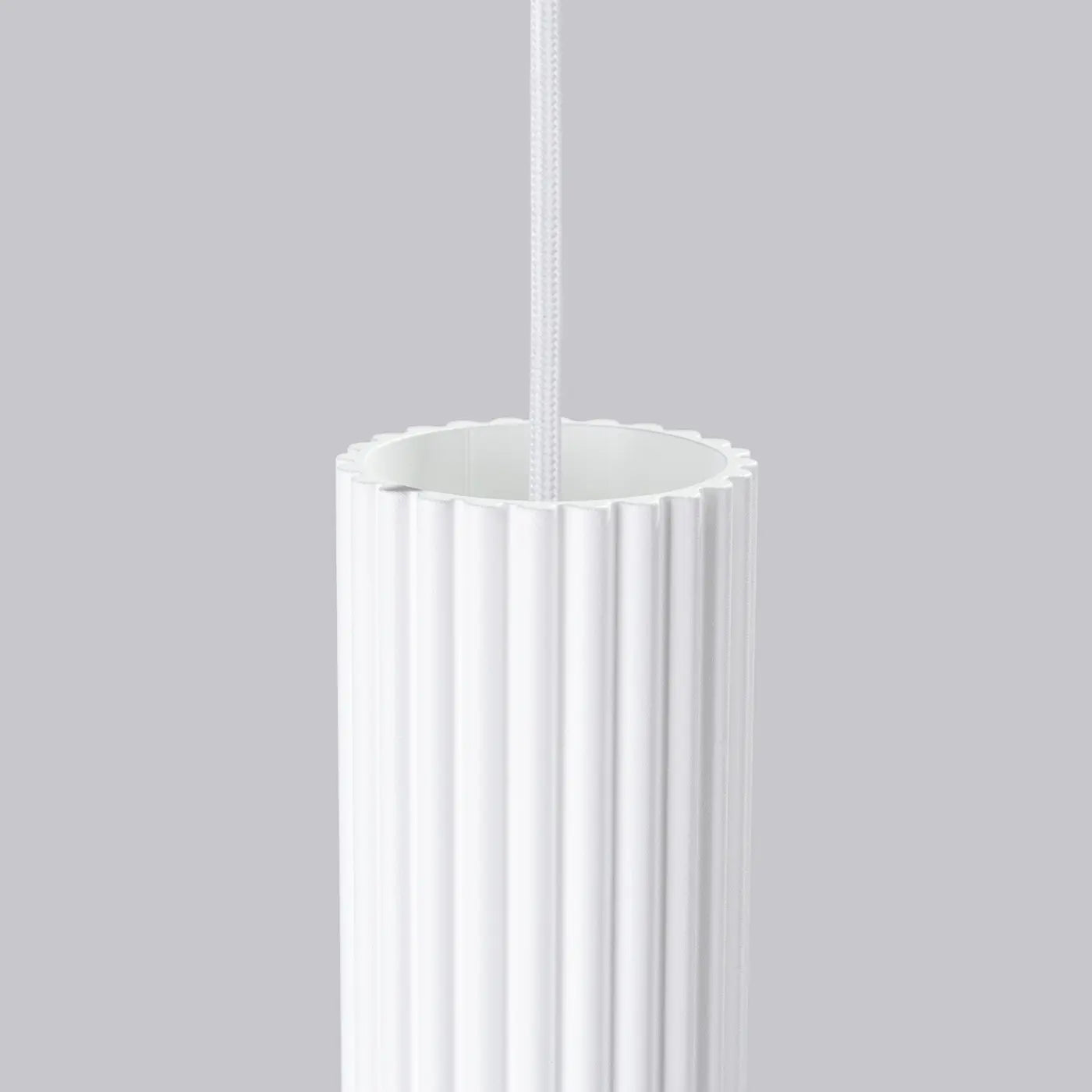 Pendelleuchte Japandi 1 – Weißes Aluminium