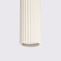 Pendelleuchte Japandi 1 – Beige & Aluminium