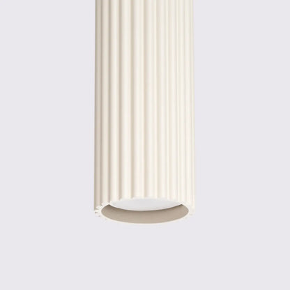 Pendelleuchte Japandi 1 – Beige & Aluminium