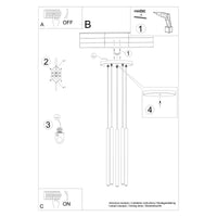 Hanglamp Slim Tube 5P – Grijs & Beton