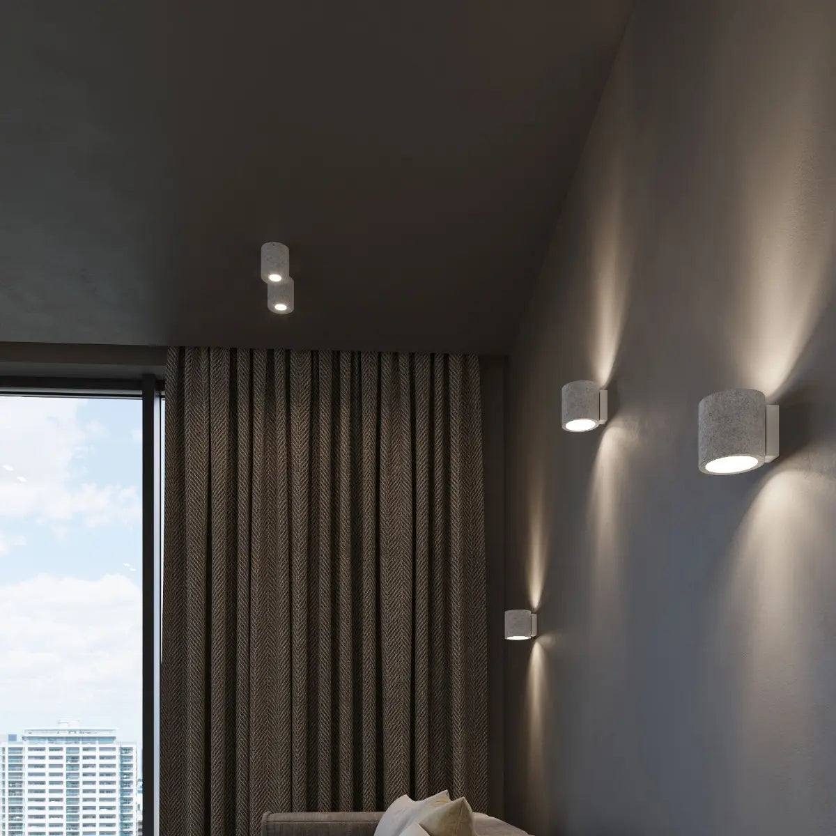 Plafondlamp Rondo 1 – Grijs Beton