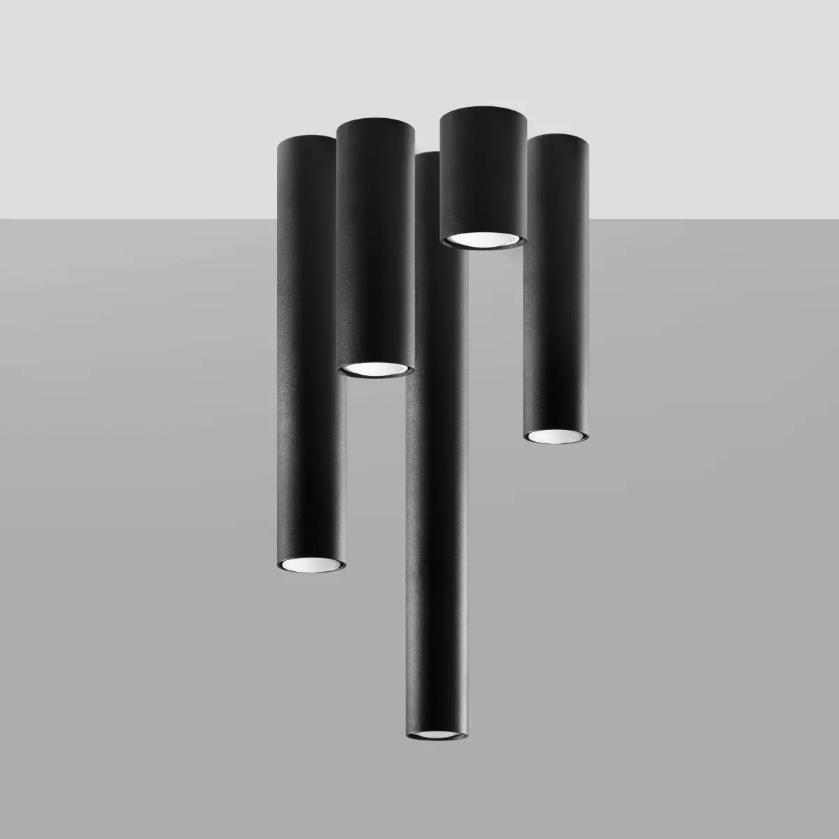 Deckenleuchte Tube Size 60 – Schwarz & Stahl