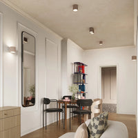 Deckenstrahler Japandi Single – Taupe & Aluminium
