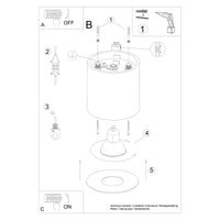 Deckenleuchte Tube Plus – Schwarz & Aluminium