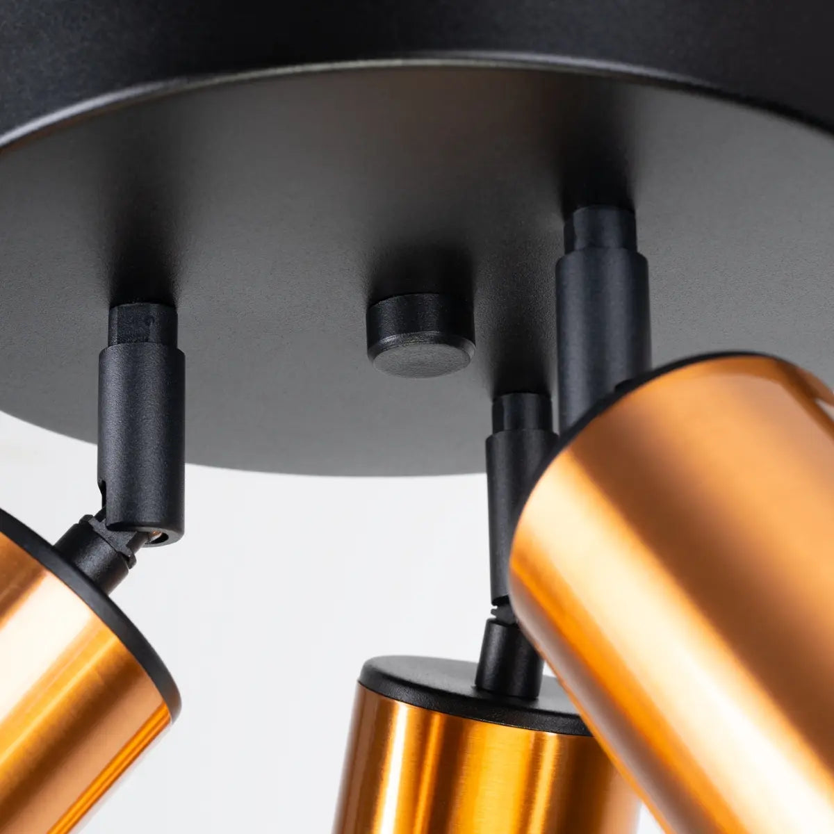Plafondlamp Tube 3R – Zwart & Koper & Staal