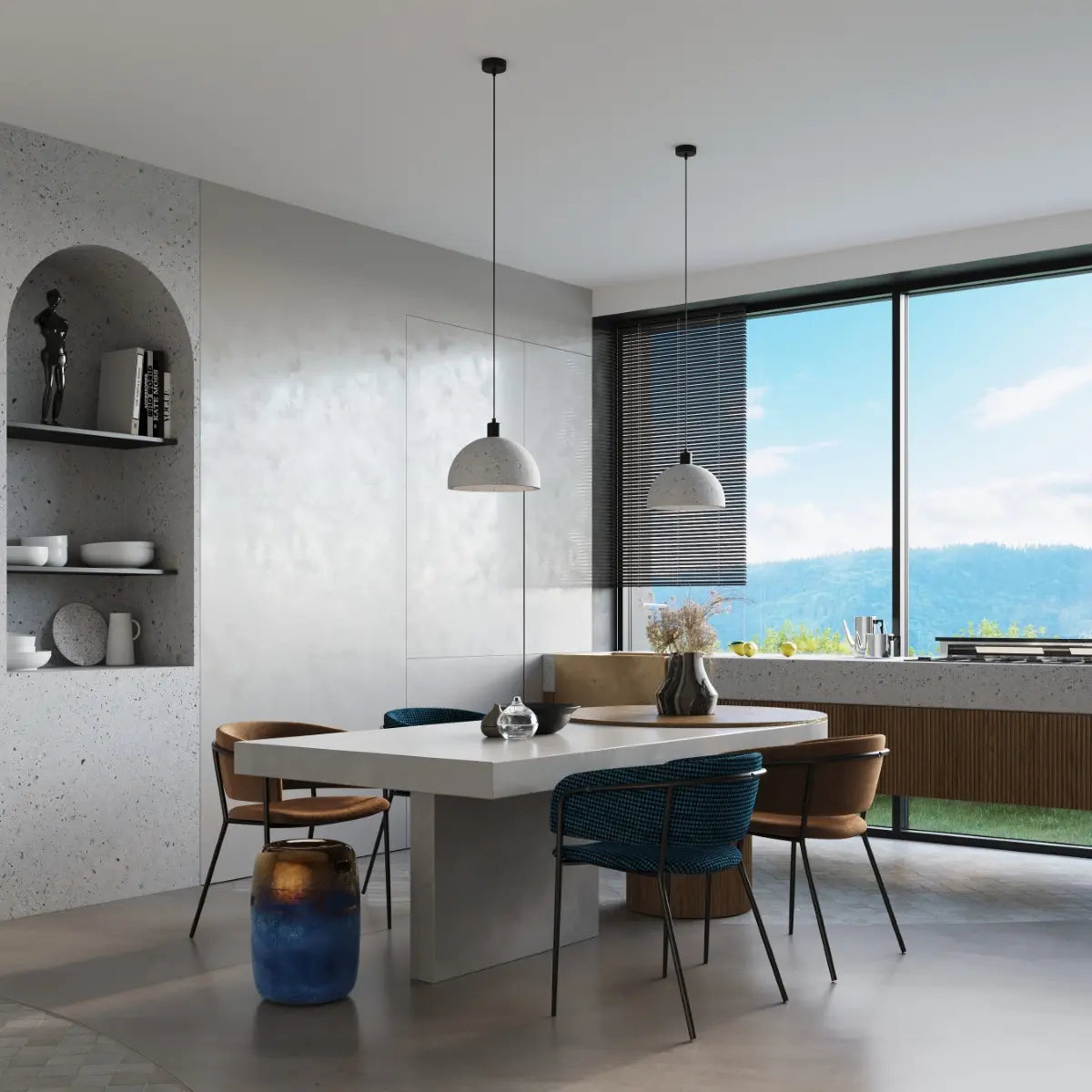 Hanglamp Stone Black – Grijs & Beton & Zwart